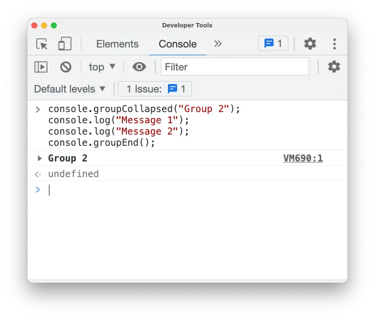 console.groupCollapsed code example